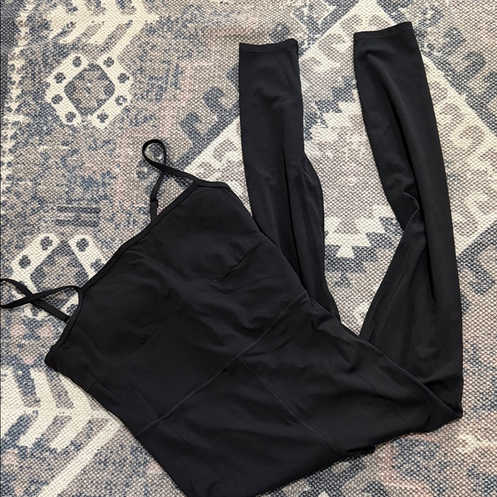 All In Motion Women's Everyday Soft Active Bodysuit MEDIUM Black Moisture Wick